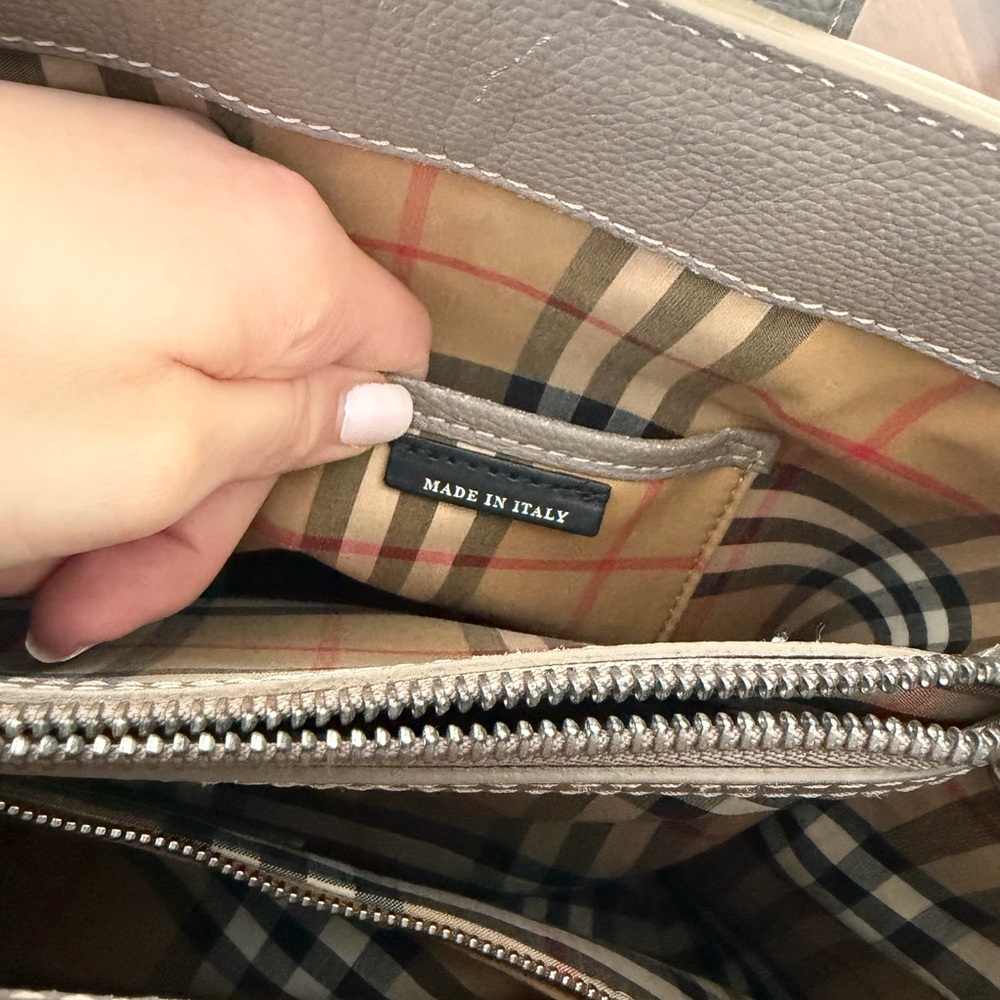 Burberry Brown Leather Tote - Picture 9 of 10